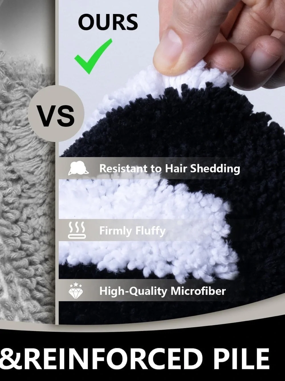 Bathroom Accent Mat - Black & White 